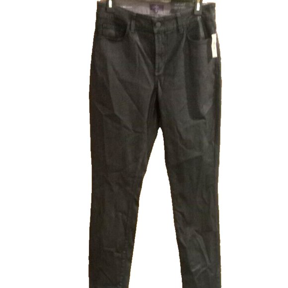 NYDJ STRAIGHT LEG WOMANS JEANS leggins size 6 new with tags black - Picture 1 of 6